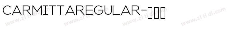CarmittaRegular字体转换