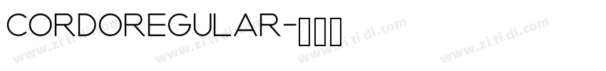 CordoRegular字体转换