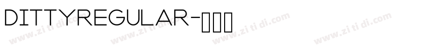 DittyRegular字体转换