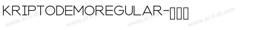 KriptoDEMORegular字体转换