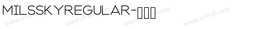 MilsskyRegular字体转换