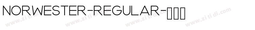 Norwester-Regular字体转换