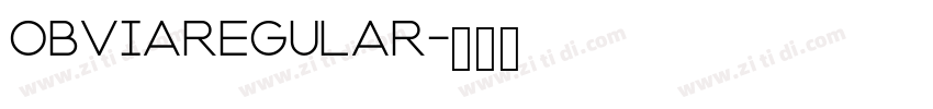 ObviaRegular字体转换
