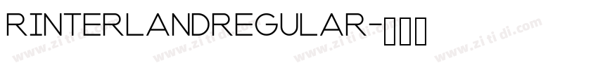 RinterlandRegular字体转换