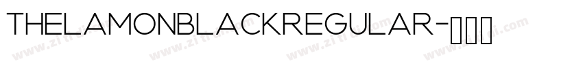 ThelamonblackRegular字体转换