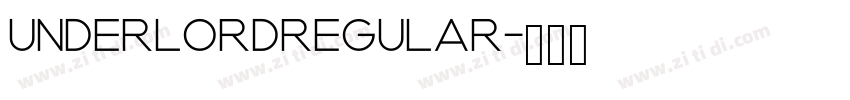 UnderlordRegular字体转换
