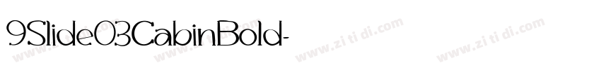 9Slide03CabinBold字体转换