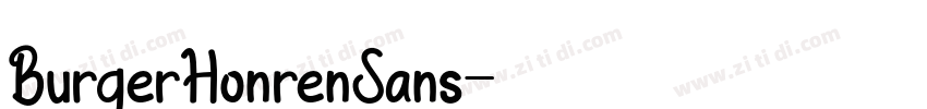 BurgerHonrenSans字体转换