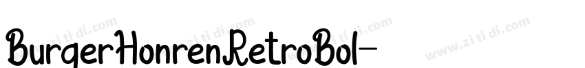 BurgerHonrenRetroBol字体转换