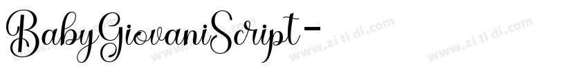 BabyGiovaniScript字体转换