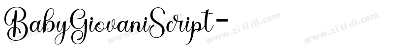 BabyGiovaniScript字体转换