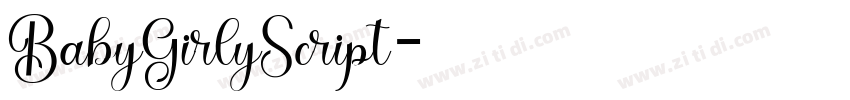BabyGirlyScript字体转换