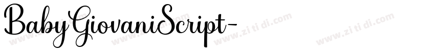 BabyGiovaniScript字体转换