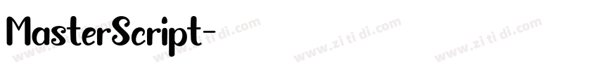 MasterScript字体转换