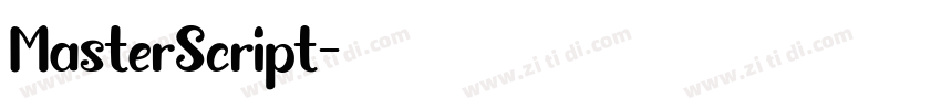 MasterScript字体转换