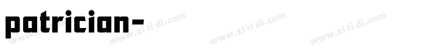 patrician字体转换