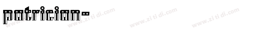 patrician字体转换