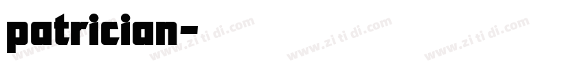 patrician字体转换