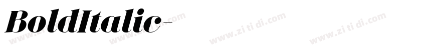 BoldItalic字体转换