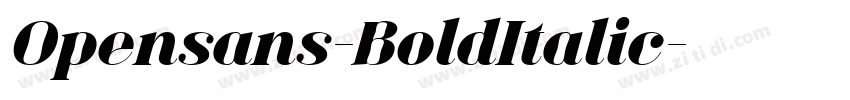 Opensans-BoldItalic字体转换