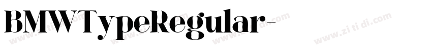 BMWTypeRegular字体转换