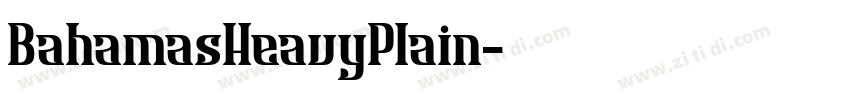 BahamasHeavyPlain字体转换