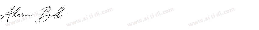 Aharoni-Bold字体转换