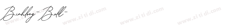Binhlong-Bold字体转换