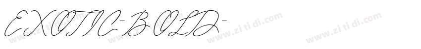 EXOTIC-BOLD字体转换