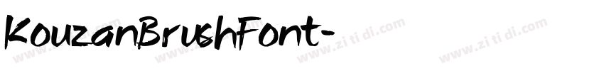 KouzanBrushFont字体转换 KouzanBrushFont字体转换