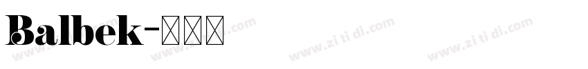 Balbek字体转换