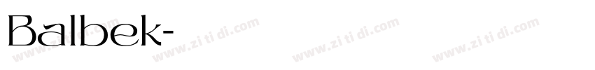 Balbek字体转换