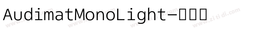 AudimatMonoLight字体转换