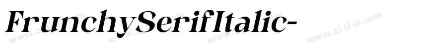 FrunchySerifItalic字体转换