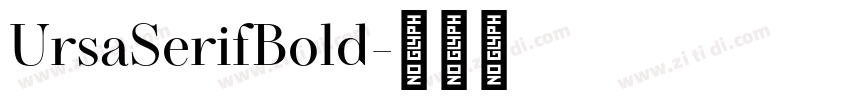 UrsaSerifBold字体转换