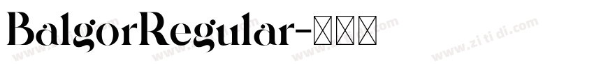 BalgorRegular字体转换