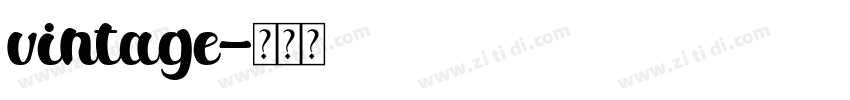 vintage字体转换
