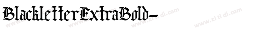BlackletterExtraBold字体转换