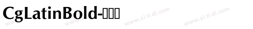 CgLatinBold字体转换
