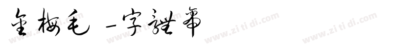 金梅毛張字体转换