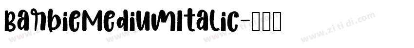 BarbieMediumItalic字体转换
