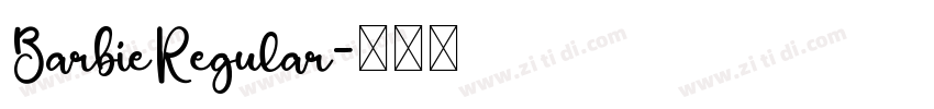 BarbieRegular字体转换