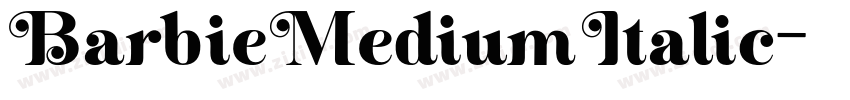 BarbieMediumItalic字体转换