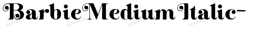 BarbieMediumItalic字体转换
