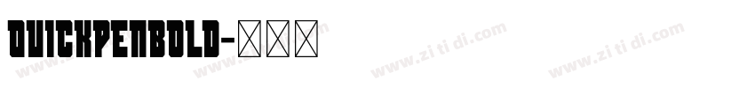 QuickpenBold字体转换
