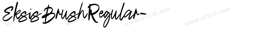 EksisBrushRegular字体转换