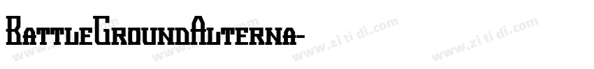 BattleGroundAlterna字体转换