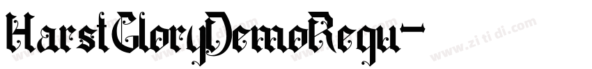 HarstGloryDemoRegu字体转换