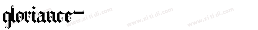 gloriance字体转换