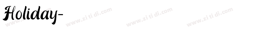 Holiday字体转换